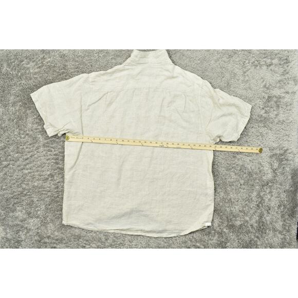 Tommy Bahama 2XL Linen Short Sleeve Button-Up Shirt Beige - Picture 4 of 8